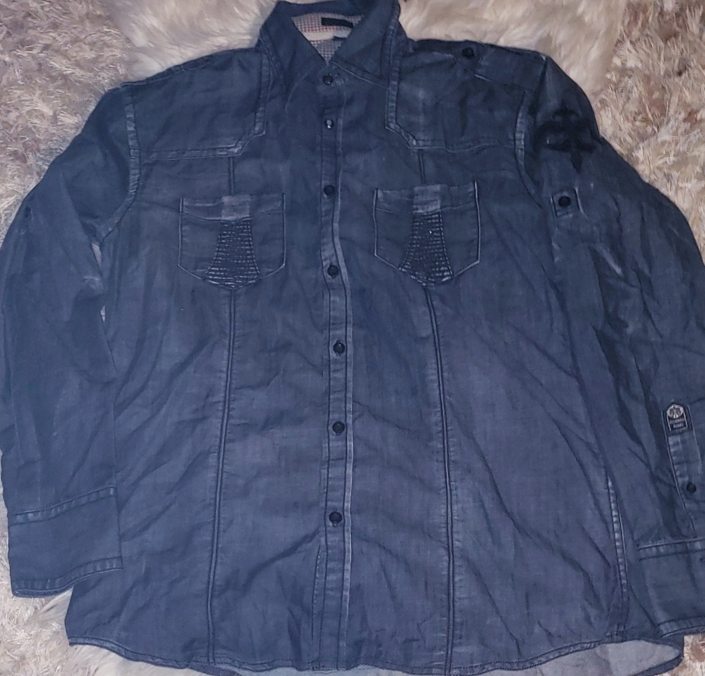Roar denim shirt med